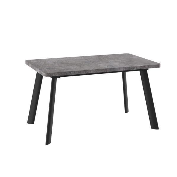 Стол LEON LUX RADIAL-140, раздвижной 140(180)х85, ДЫМЧАТАЯ КЕРАМИКА/ЧЕРНЫЙ